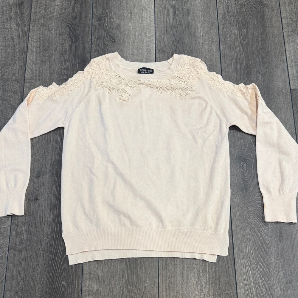 Topshop Women’s Sweater in Cream Size 8